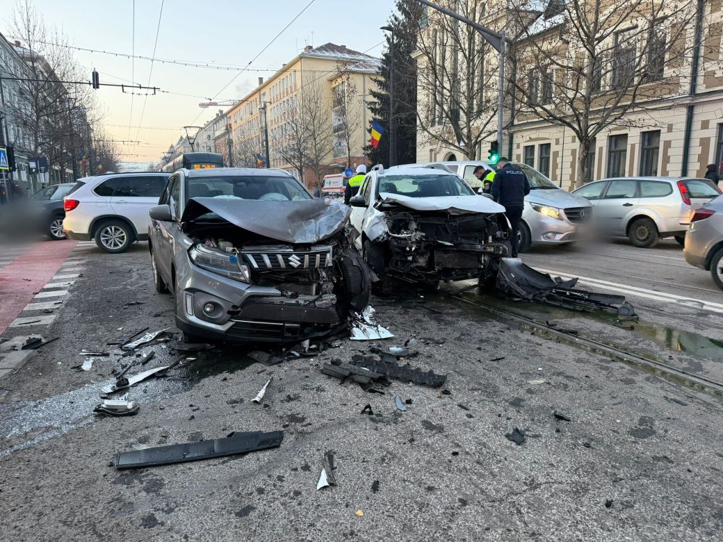 Accident pe strada Horea / Foto: ISU Cluj