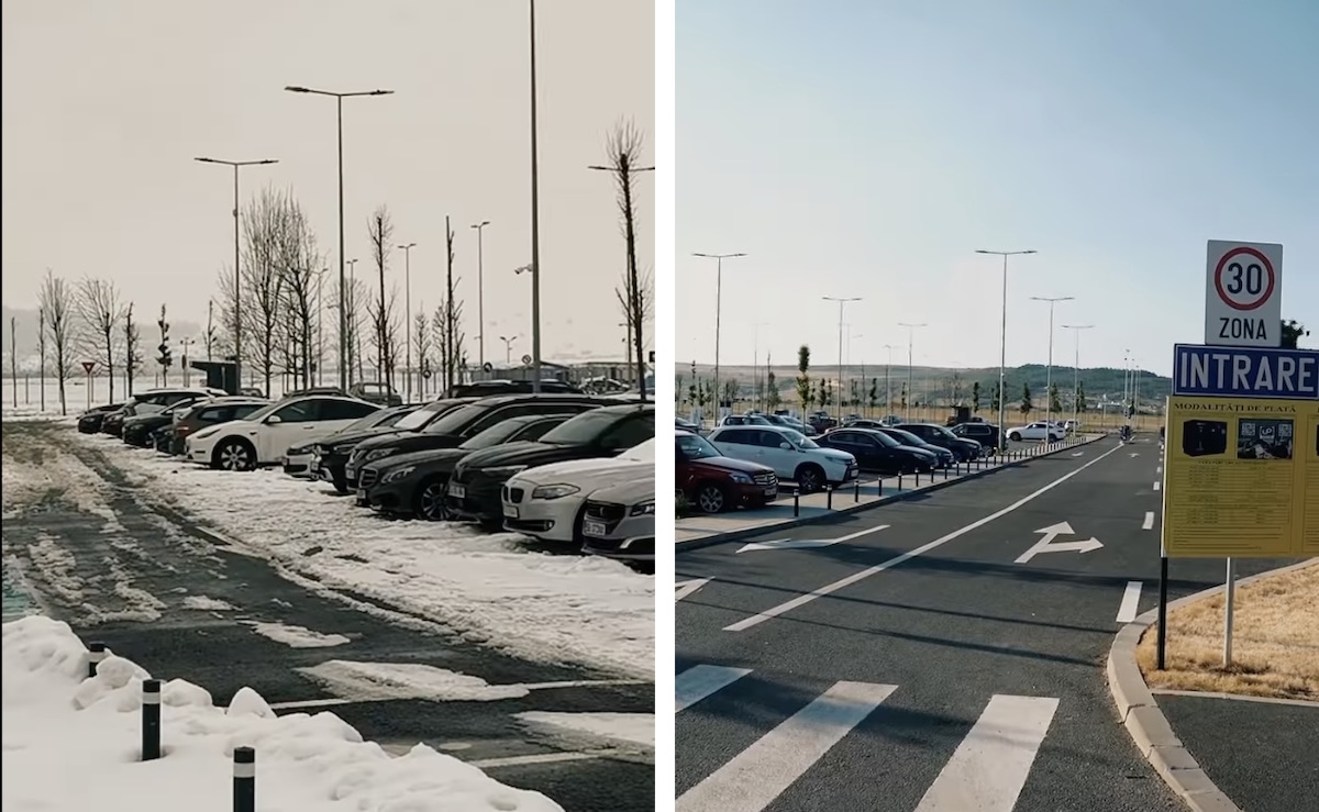Peste 30.000 de mașini au parcat la Park&Ride-ul de lângă Aeroportul Cluj în mai puțin de un an de la deschiderea oficială | Foto: Captură video Facebook - Emil Boc