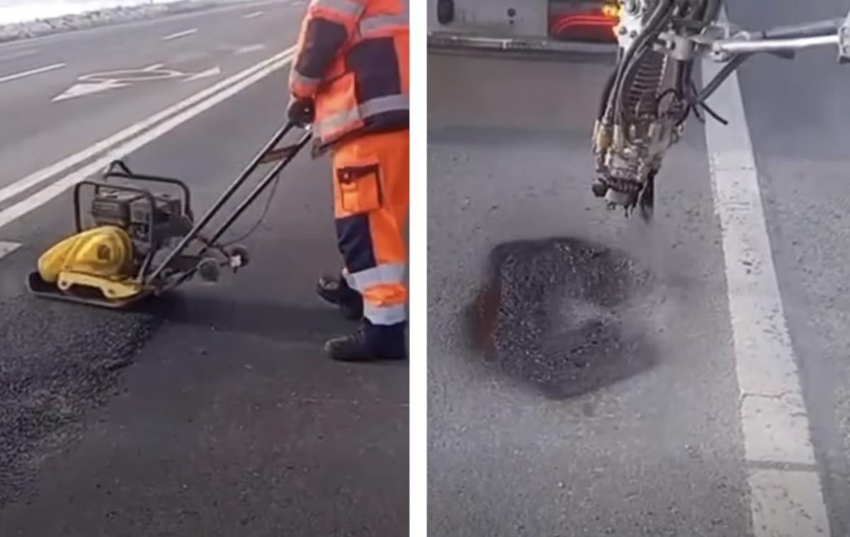 DRDP Cluj a testat o nouă tehnologie de reparare a drumurilor | Foto: Facebook