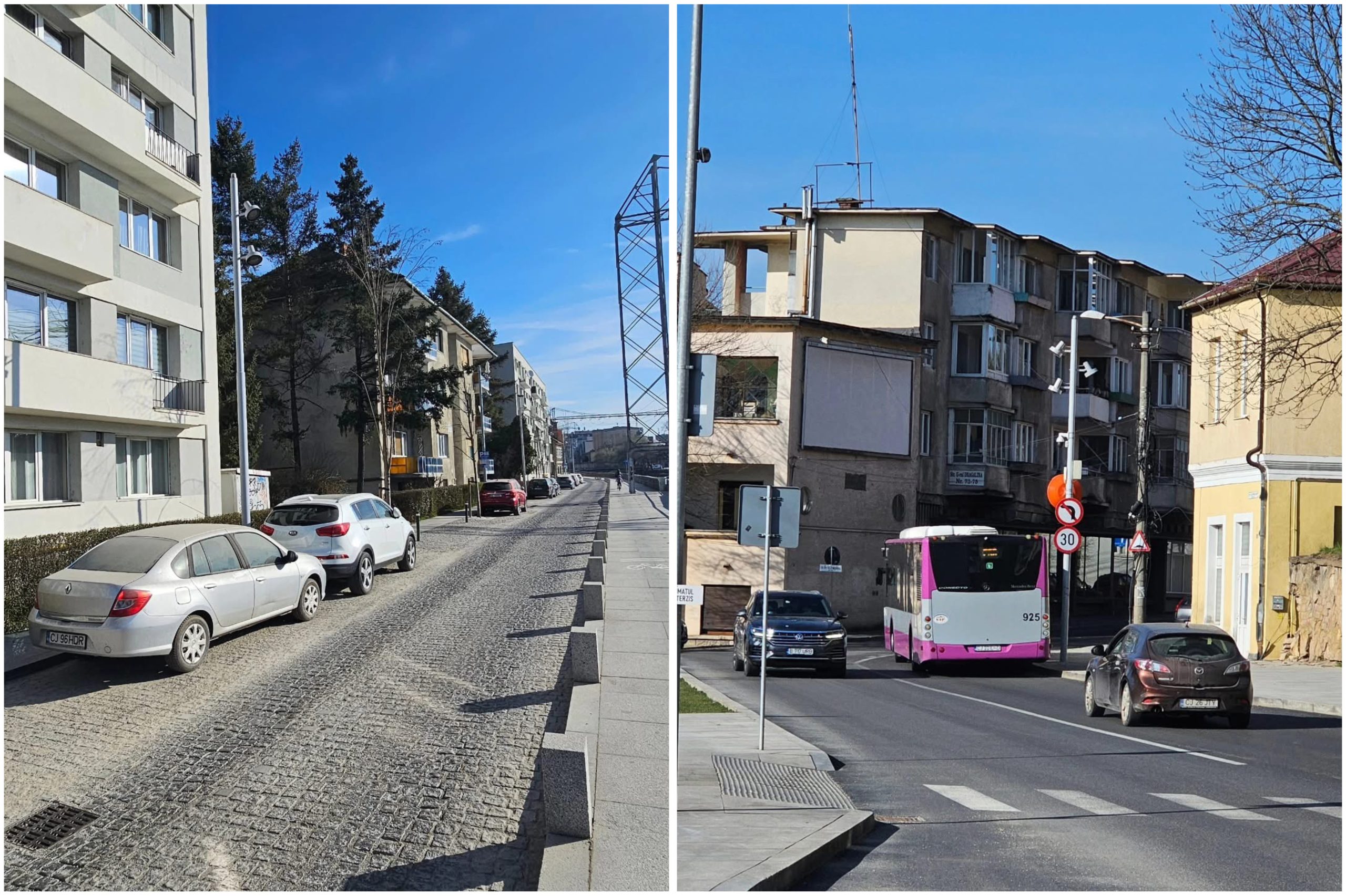 Strada Mamaia (stânga) și strada General Dragalina (dreapta)