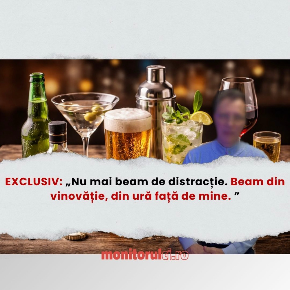 Dependența de alcool și lupta interioară a unui om aflat între autodistrugere și recuperare. | Imagine generată cu ajutorul AI