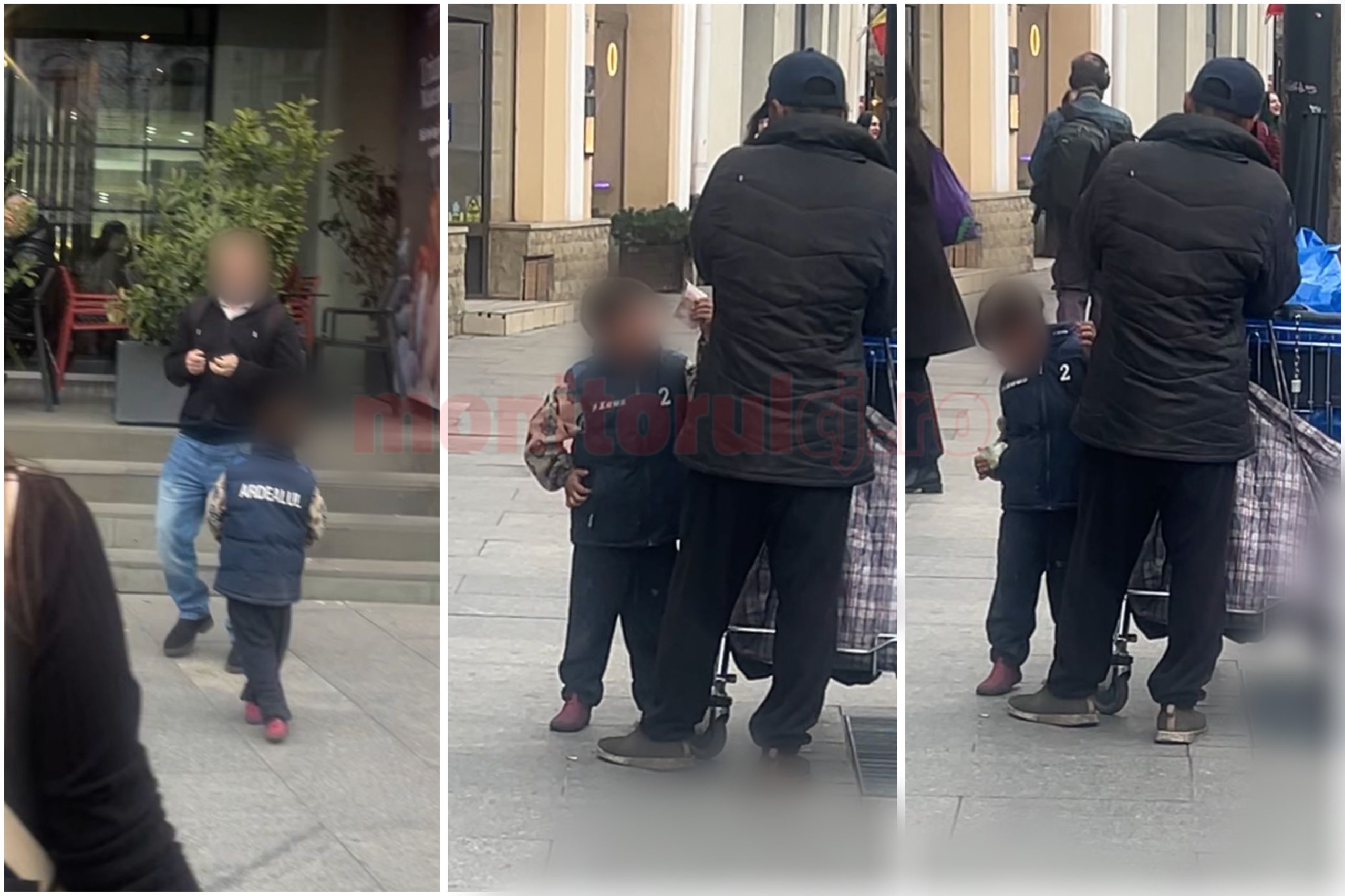 Minor surprins în timp ce oferă bani unui adult