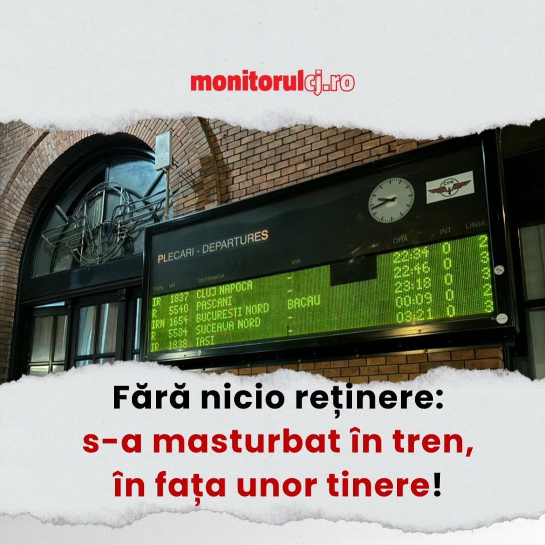 S-a masturbat într-un tren plin de pasageri