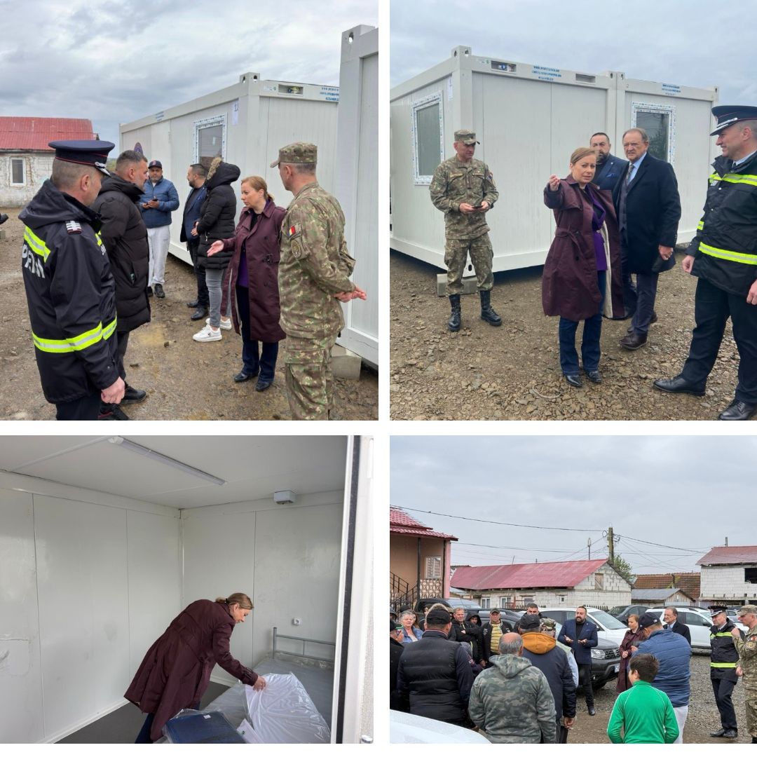 Au ajuns toate „casele” de tip container pentru oamenii din Turda care au rămas fără locuințe după încendiu | Foto: Instituția Prefectului - Județul Cluj