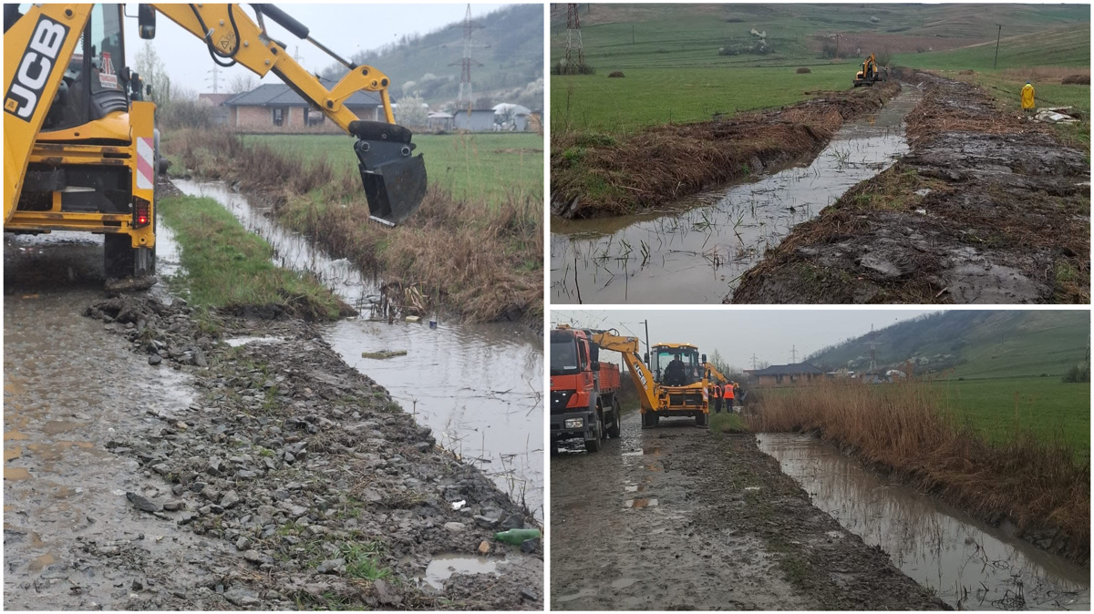 Lucrări de decolmatare a văilor în comuna Apahida