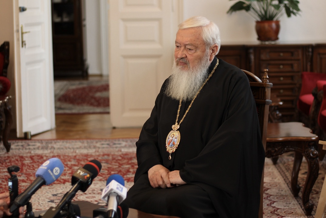 ÎPS Andrei Andreicuț a transmis mesajul de Paște la Reședința Mitropolitană din Cluj-Napoca. | Foto: Valentina Prelipcean