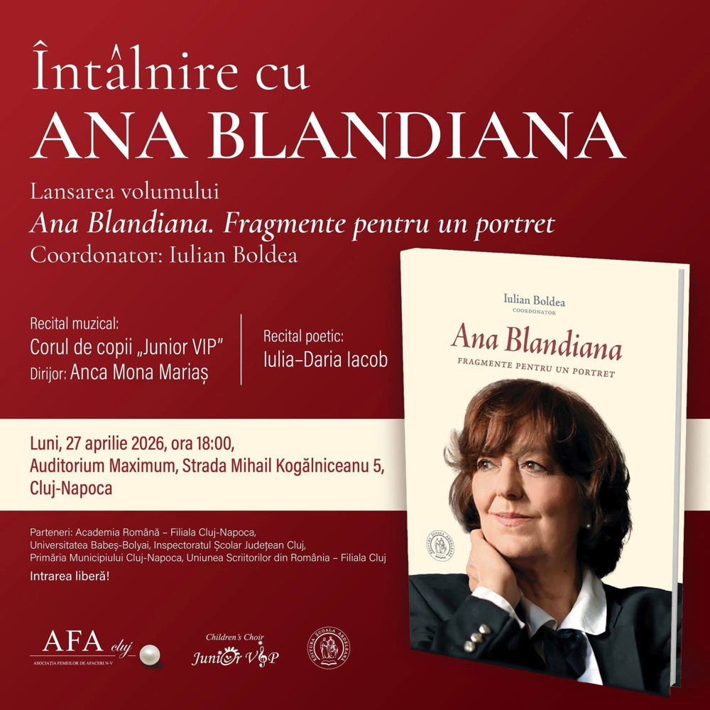 Întâlnire cu poeta Ana Blandiana și lansarea volumului „Fragmente pentru un portret”