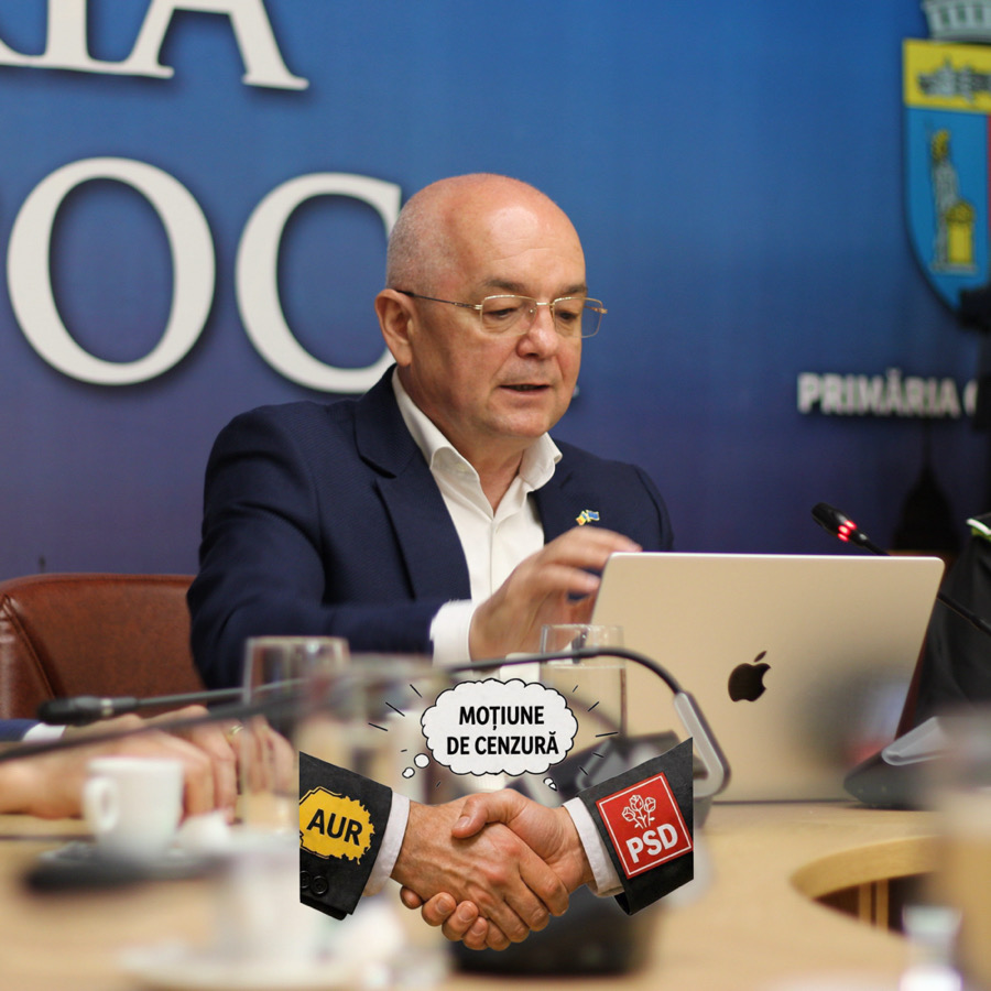 Emil Boc în timpul declarațiilor susținute pe tema situației politice și a moțiunii de cenzură. | Foto: Valentina Prelipcean / monitorulcj.ro