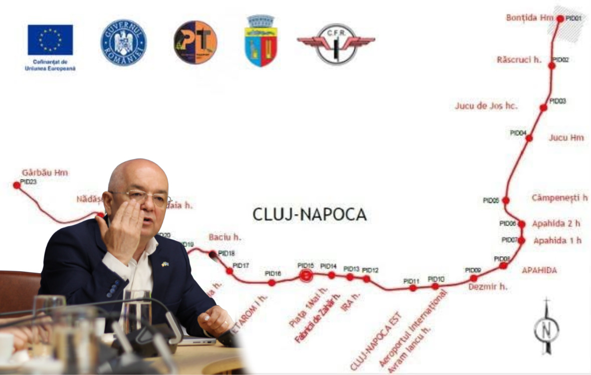 Primarul municipiului Emil Boc a anunțat că proiectul trenului metropolitan din Cluj trece oficial în etapa de implementare în teren
