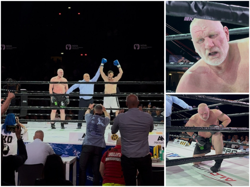 Tolea Ciumac în timpul confruntării din cadrul galei Transylvania Fighting Championship 2026