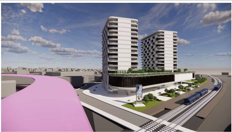 Proiect pentru două blocuri cu aproximativ 250 de apartamente lângă viitorul pasaj de pe Tăietura Turcului | Foto: randare Metaform