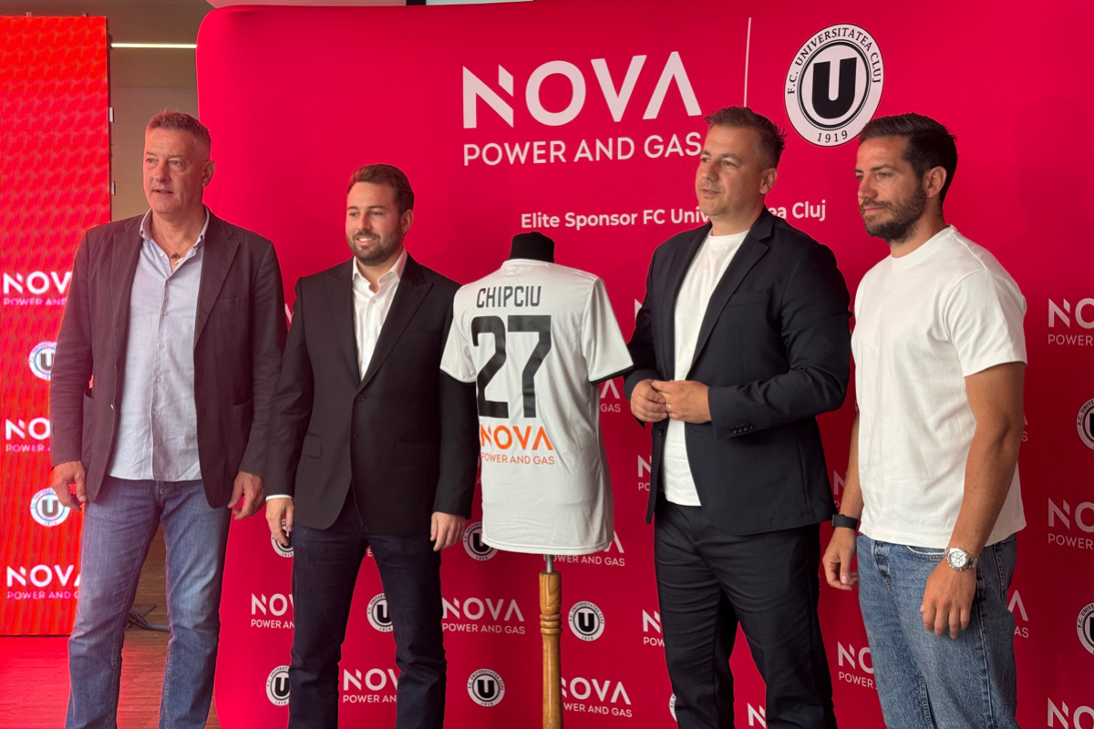 FC Universitatea Cluj și Nova Power & Gas au anunțat un parteneriat strategic care începe odată cu sezonul 2026-2027. | Foto: Valentina PRELIPCEAN | monitorulcj.ro