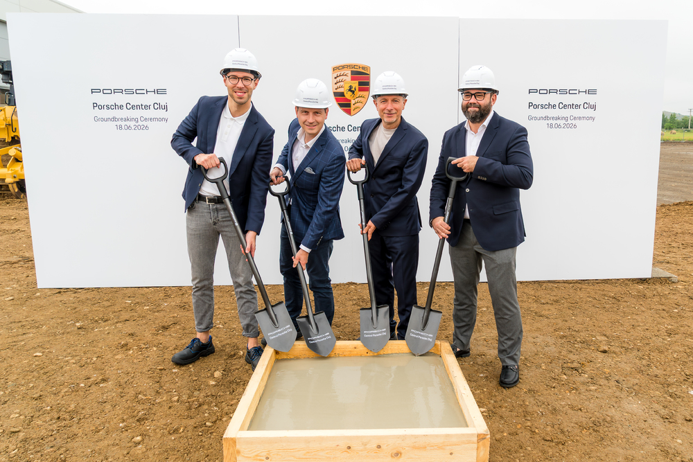 Constructorul auto Porsche a dat startul lucrărilor la Porsche Center Cluj