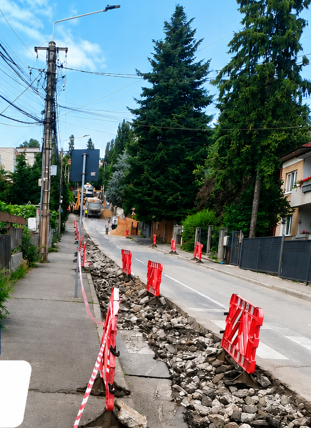 Au început lucrările pentru înlocuirea conductei de canalizare de pe strada C.A. Rosetti din Cluj-Napoca | Foto: Consiliul Județean Cluj