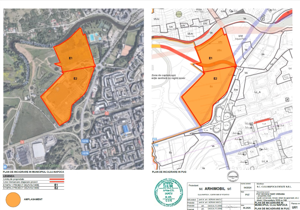 Comisia Tehnică de Amenajare a Teritoriului și Urbanism (CTATU) din Cluj-Napoca a emis aviz nefavorabil pentru un Plan Urbanistic Zonal prin care o fostă platformă agroindustrială de pe strada Odobești urma să fie transformată într-un ansamblu cu locuințe