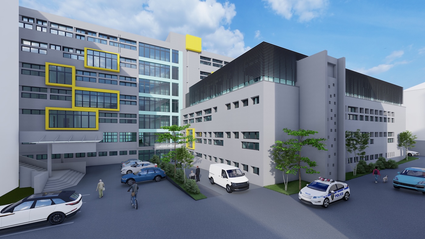 Ambulatoriul Spitalului de Boli Infecțioase Cluj va fi extins și modernizat | Foto: randare Consiliul Județean Cluj