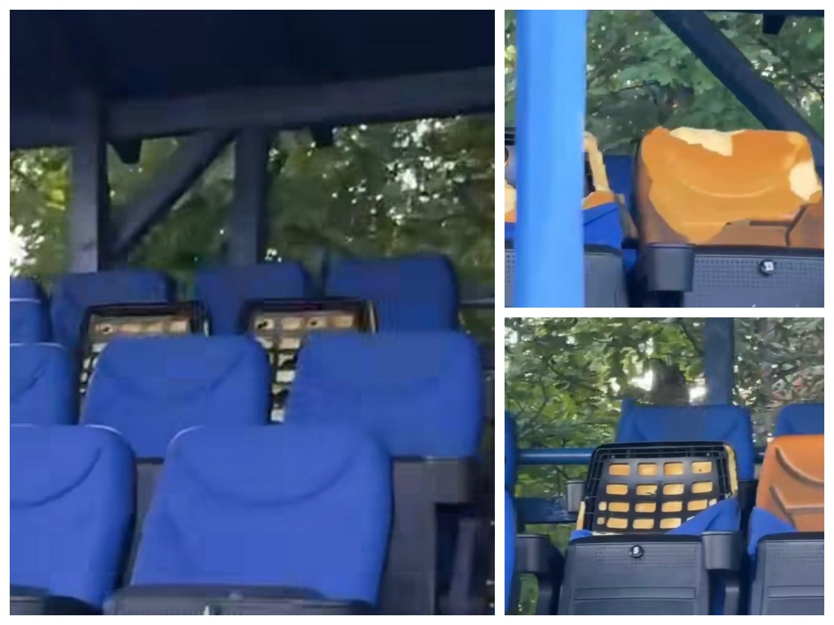 O tribună a stadionului din Gherla a fost vandalizată / Foto: Vlad Bărbos Facebook