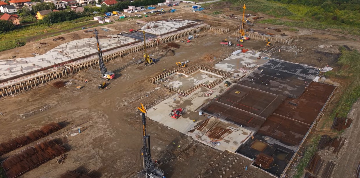 Șantierul Spitalului Pediatric Monobloc din Borhanci avansează. Noi imagini din teren / Foto: Legat de Cluj- Youtube