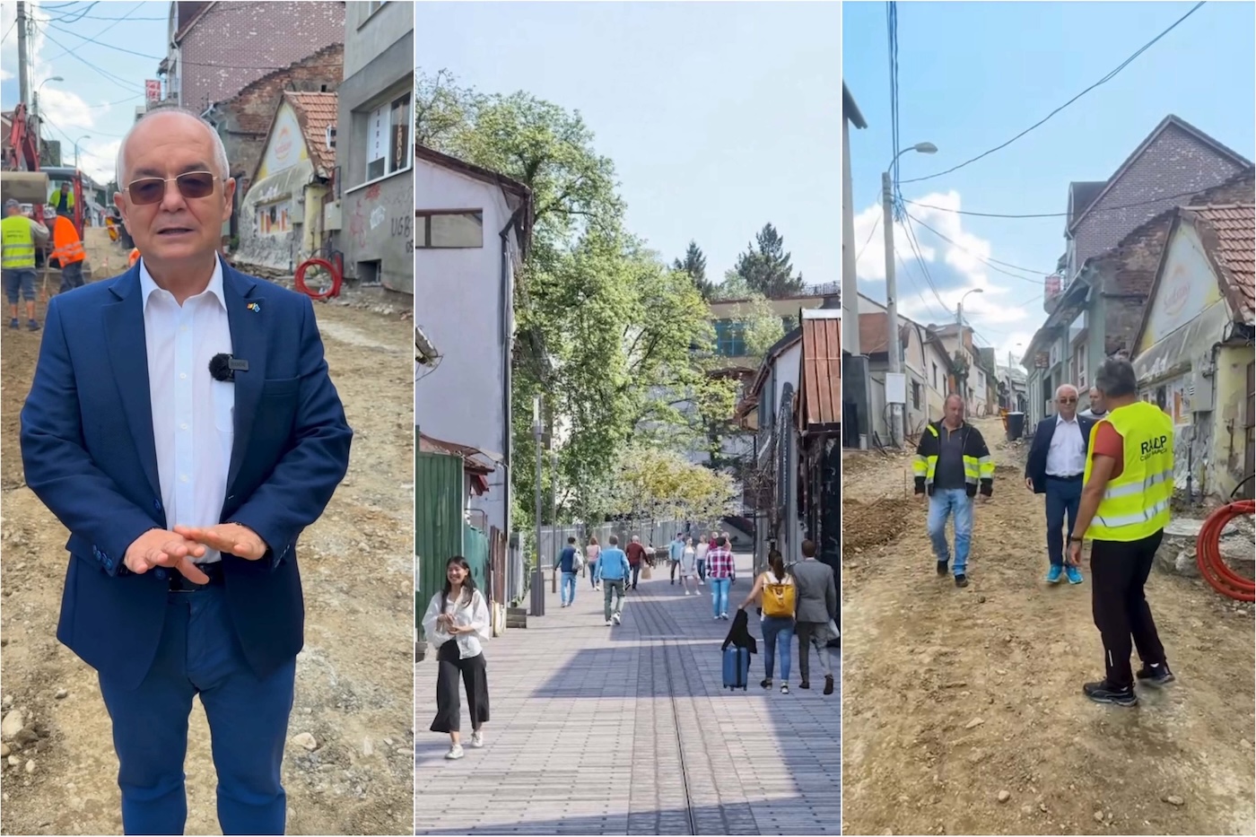 Continuă lucrările de modernizare pe strada Piezișă din Cluj-Napoca | Foto: Captură de ecran Facebook