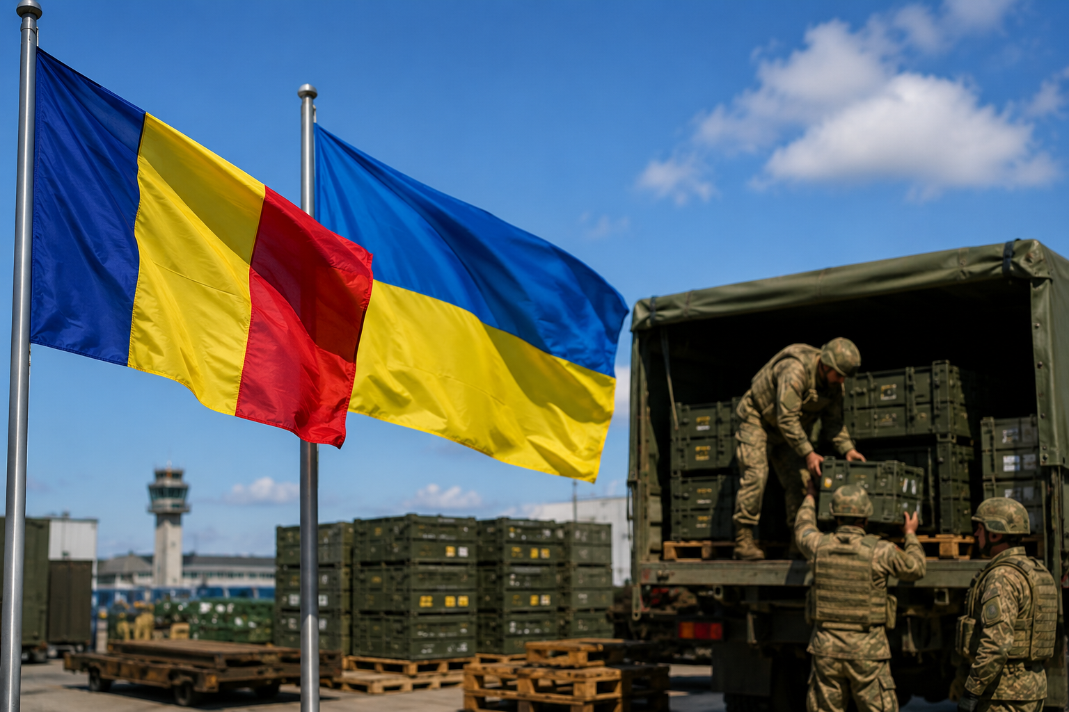 Rusia acuză România că oferă sprijin militar și logistic direct Ucrainei.  | Imagine generată cu ajutorul AI