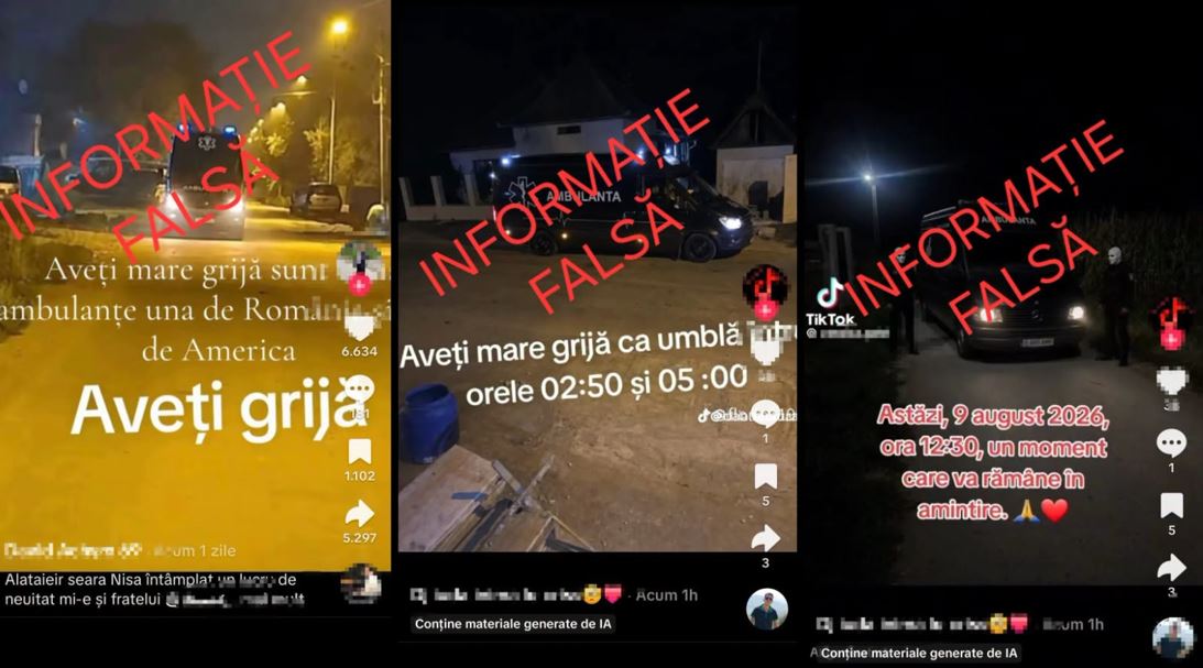 CNA solicită TikTok eliminarea a 90 de videoclipuri despre „Ambulanţa Neagră” în contextul dezinformărilor soldate cu agresarea echipajului de intervenție din Cluj|Foto: Ministerul Afacerilor Interne