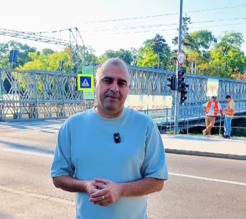 Circulație deschisă pe podul provizoriu de pe Someș. Viceprimarul Dan Tarcea: „Conexiunea cu cartierul Grigorescu este asigurată”.|Foto: Dan Ștefan Tarcea - Facebook