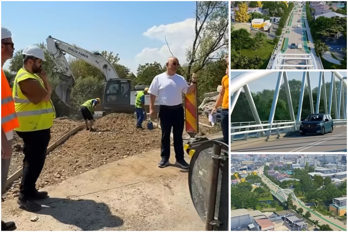 Au demarat lucrările pentru realizarea noului Pod „Fabricii de Zahăr” din Cluj-Napoca. | Foto: captură video / Facebook Emil Boc