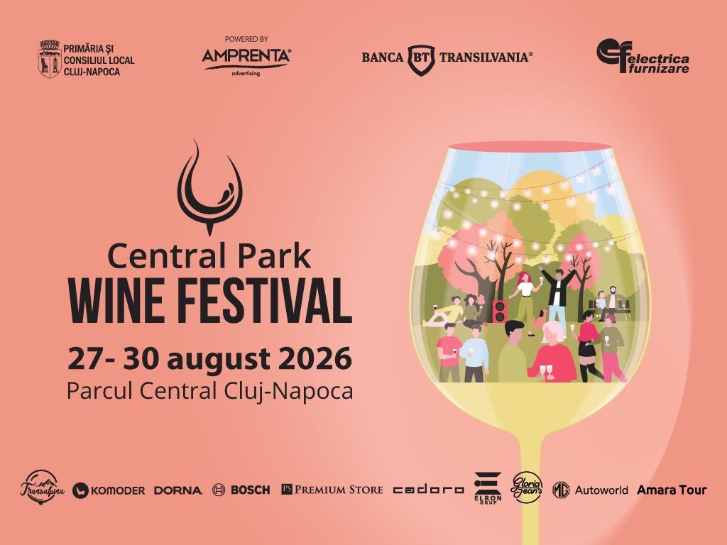 Central Park Wine Festival revine la Cluj-Napoca în perioada 27–30 august
