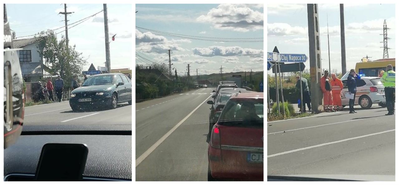 Șoferul neatent al unui camion a rupt un stâlp la Fundătura