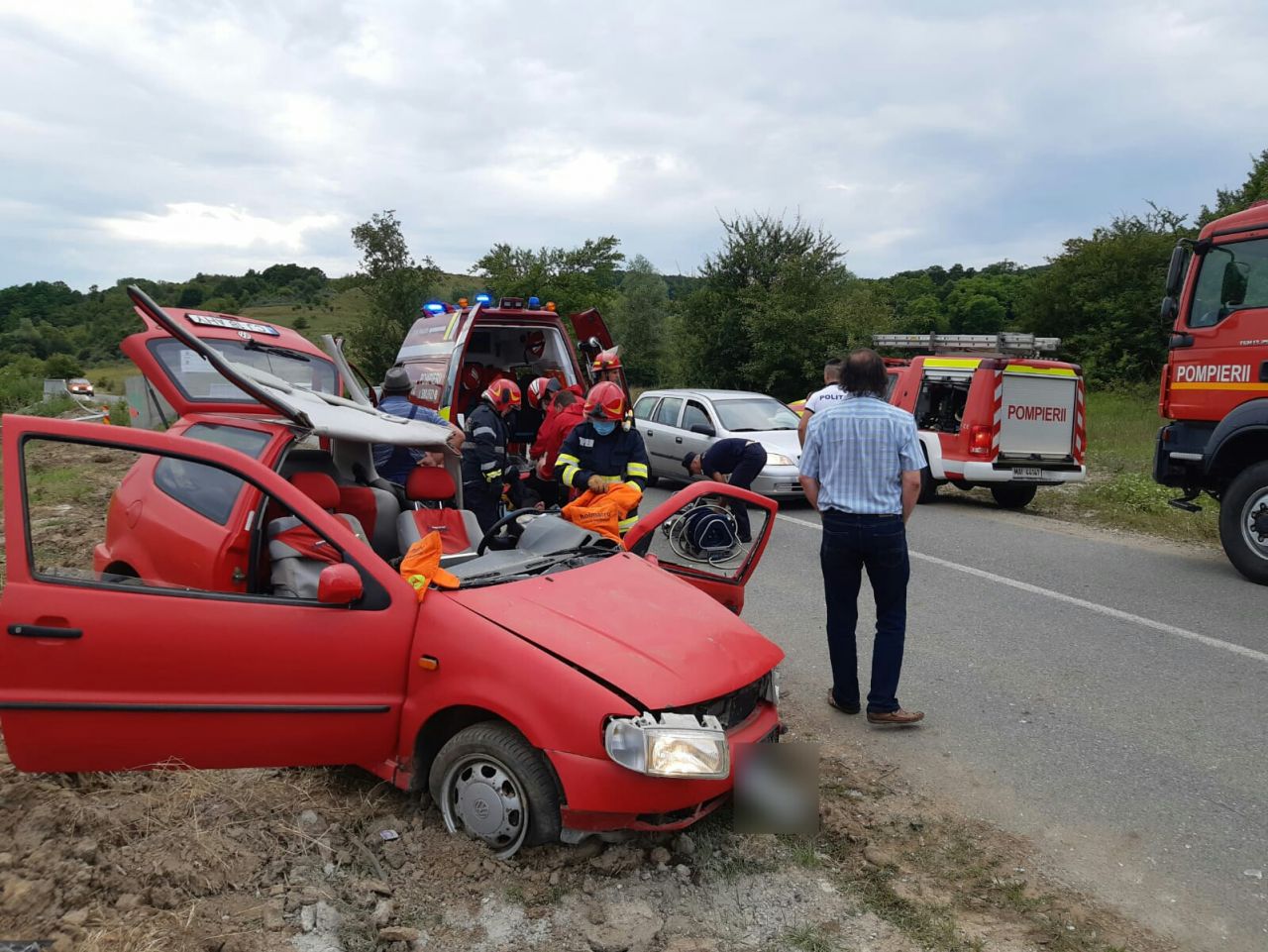 Accident pe drumul dintre Dej și Jibou. O femeie