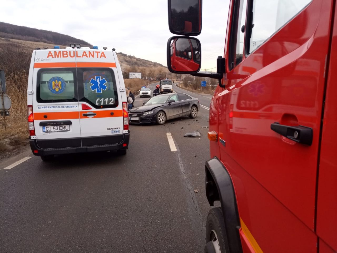 Accident la Feleacu. Un autoturism și o autoutilitară s-au ciocnit