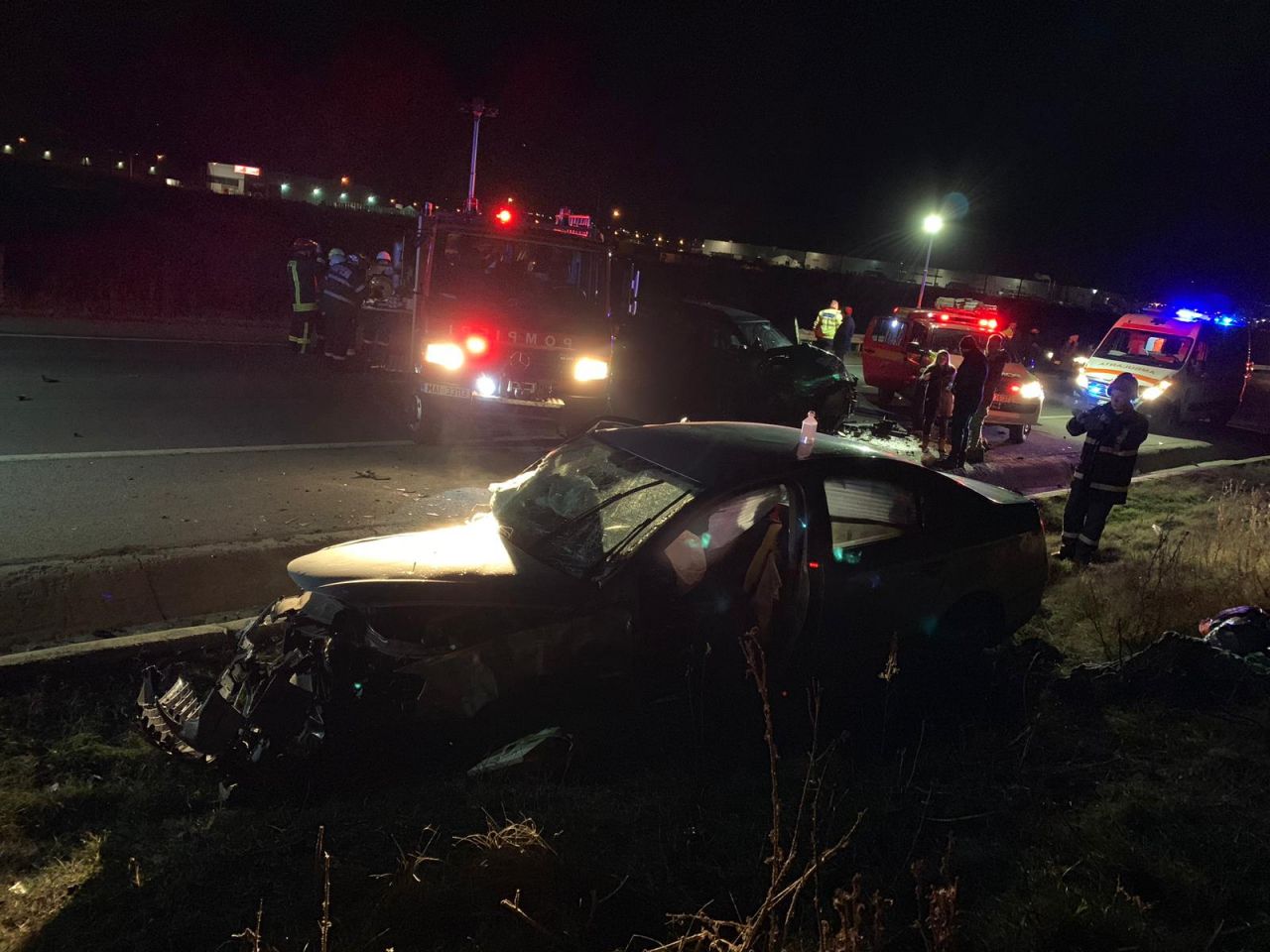 Accident ÎNSPĂIMÂNTĂTOR la Jucu! Cinci mașini făcute praf