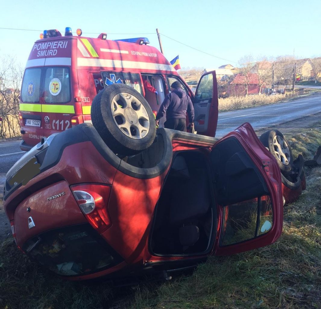 în Mociu! O femeie a fost transportată la spital de urgență. FOTO