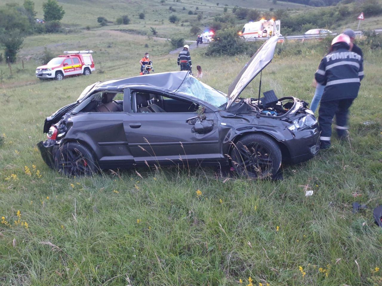 ACCIDENT pe varianta Grigorescu - Florești. Două persoane