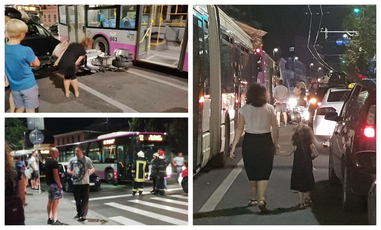 HAOS pe Moților! Accident în lanț după ce doi șoferi s-au încurcat în intersecție