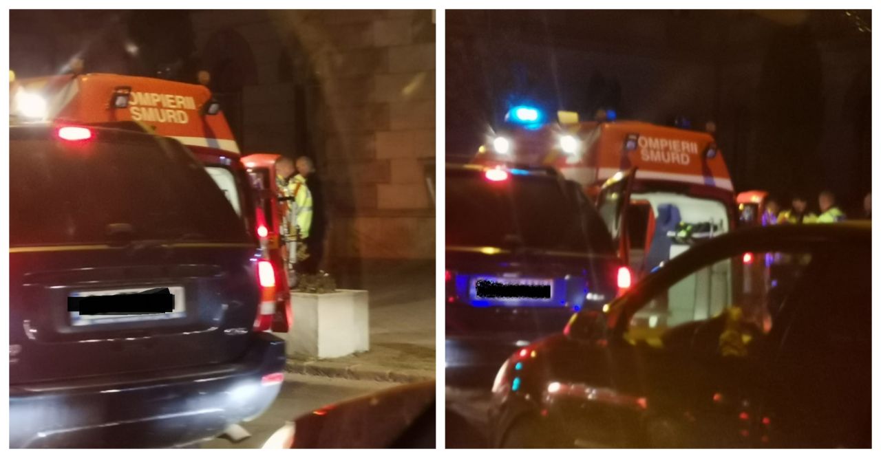 Accident STUPID la Palatul Justiției! Biciclist amețit