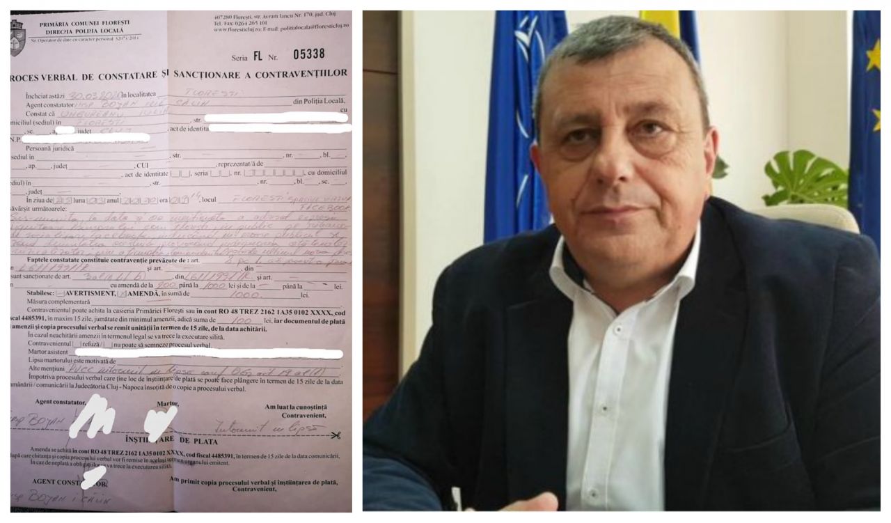 INCREDIBIL! Amendată de Poliția Locală Florești