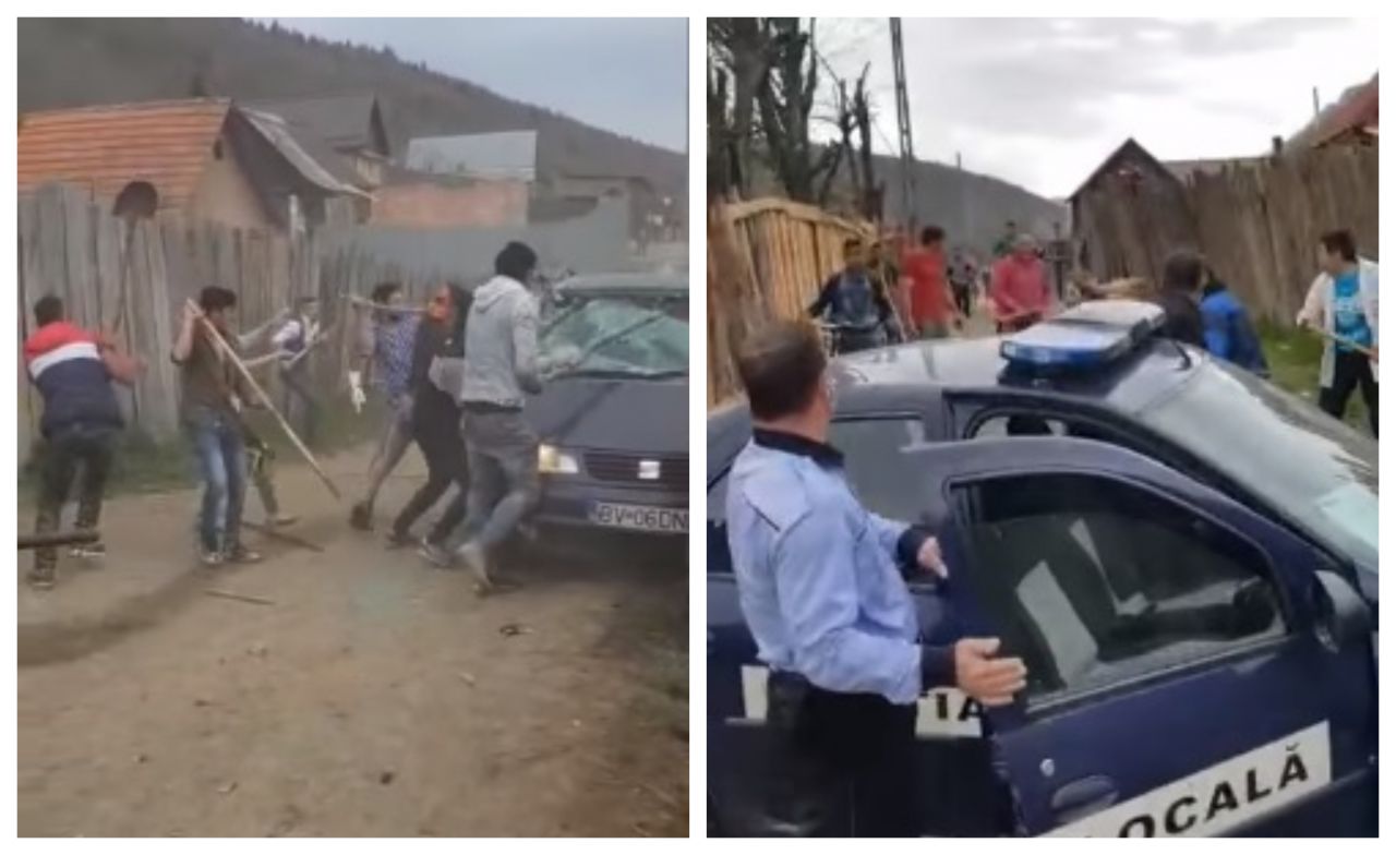 ANARHIE de Paști! Zeci de romi în mijlocul unei bătăi de uliță