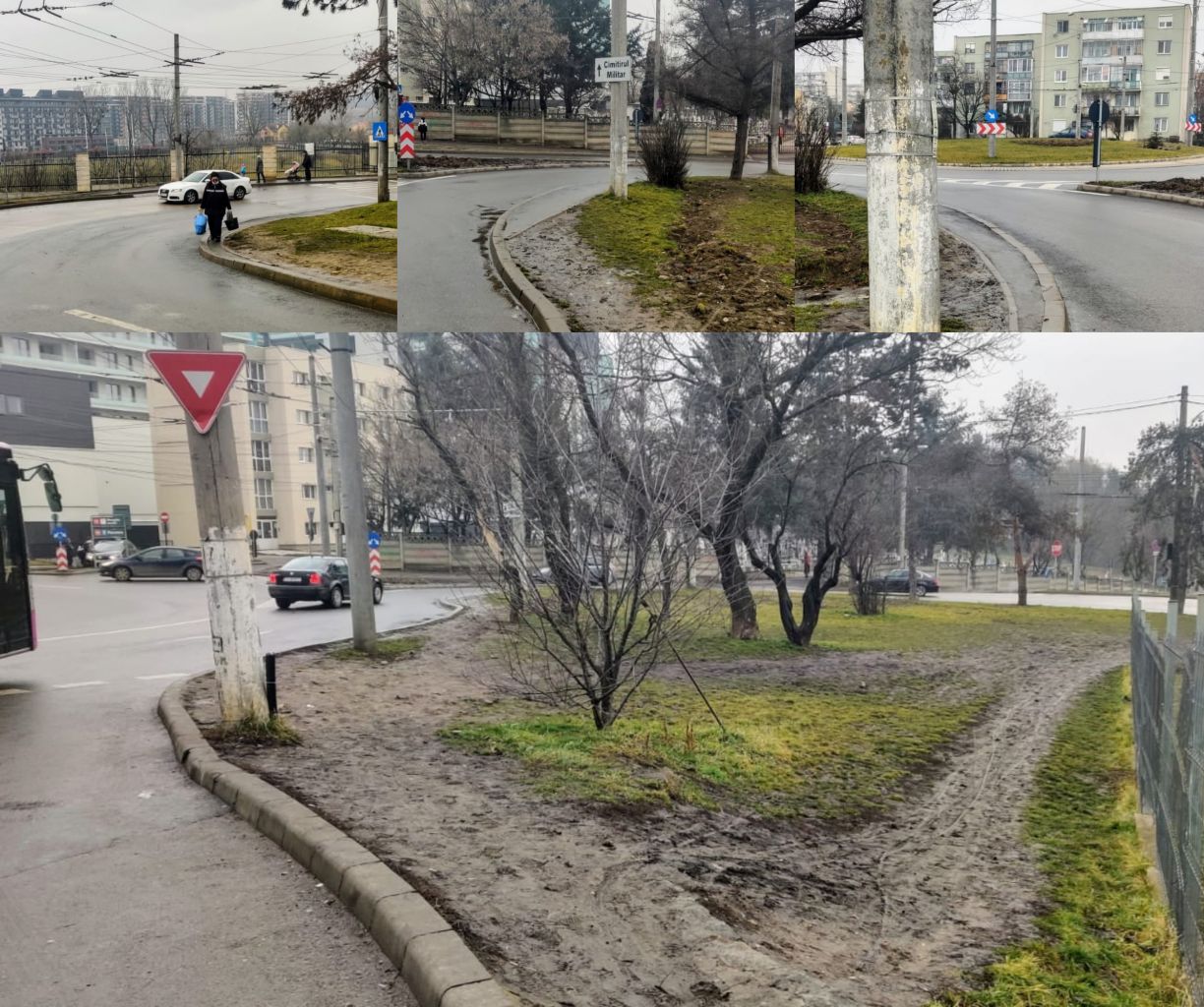 iar trecerea de pietoni pusă greșit. FOTO