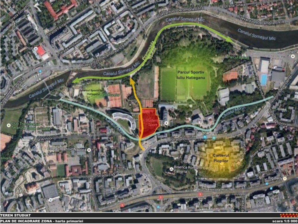 Blocul de 10 etaje în zona cu multe spații verzi