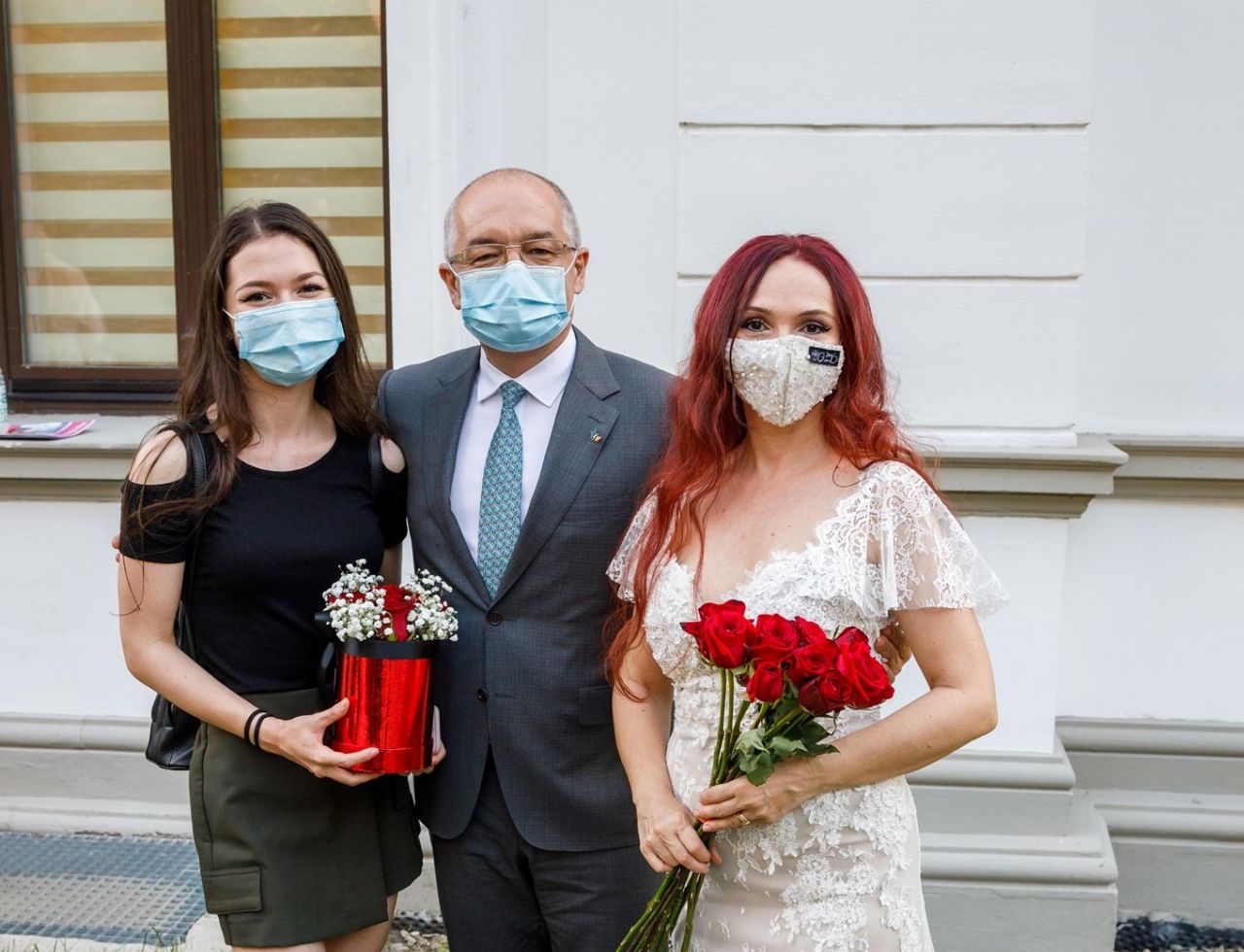 alături de fiica sa