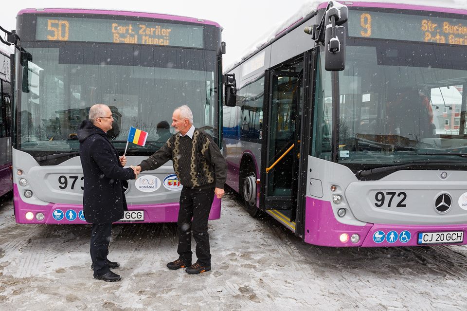 Alte 30 de autobuze Mercedes cu dotări de ultimă generație, puse în circulație la Cluj