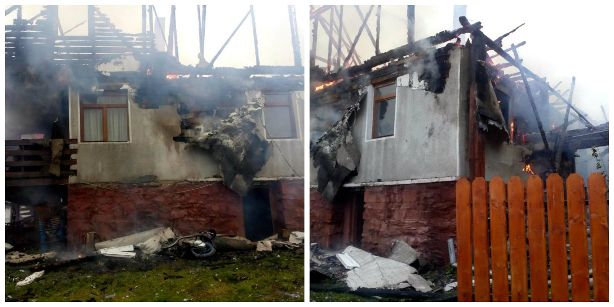 Incendiu la Beliş. O casă s-a făcut scrum