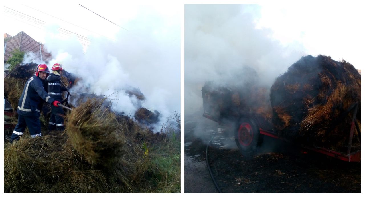 Incendiu la Sic: tone întregi de fân