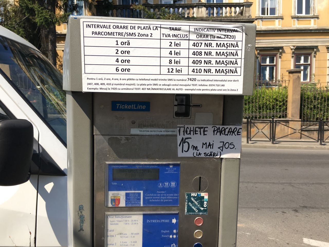POZA ZILEI. Nesimțire sau nepăsare? Parcometrul de pe Republicii tot defect a rămas