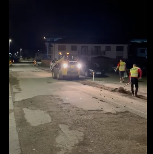 vizită la miezul nopții pe șantier. VIDEO