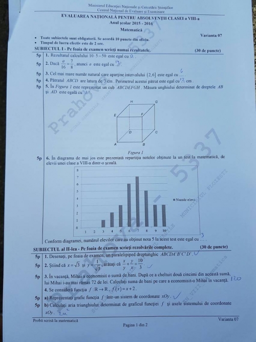 Subiectul 6 este cel care a starnit un val de reactii