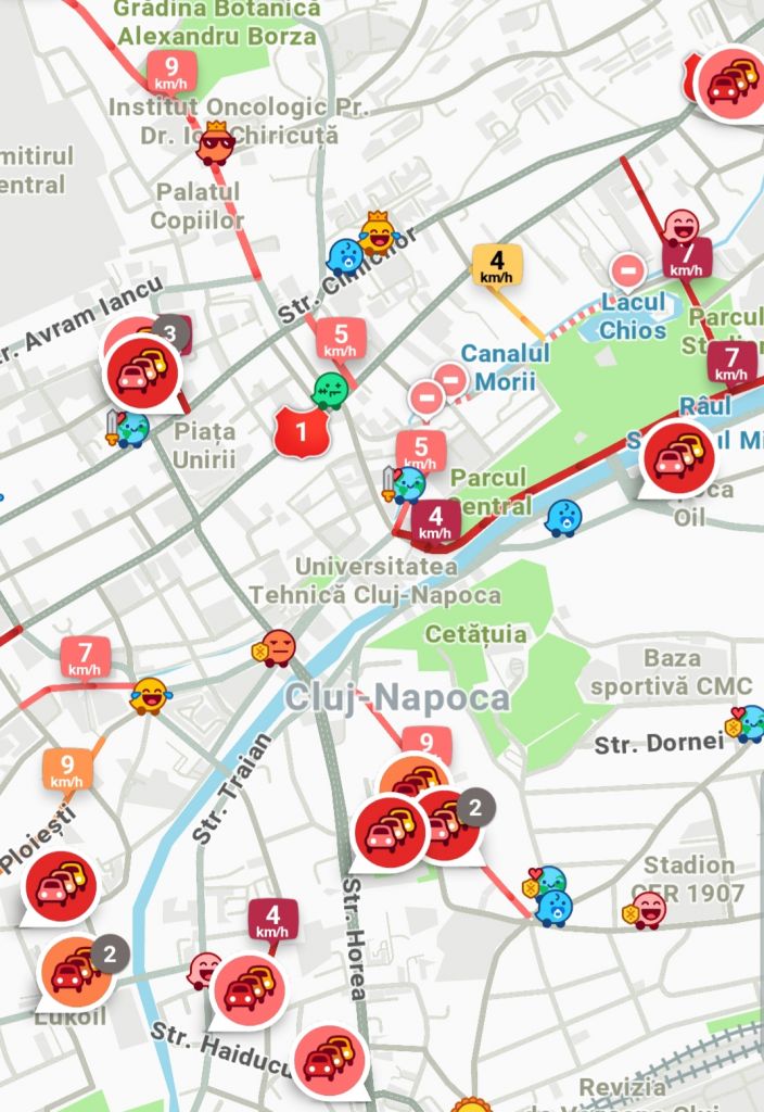 în Cluj-Napoca! Mașinile sunt bară la bară