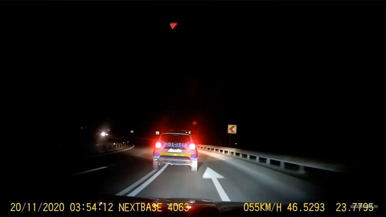 condusă haotic pe un drum din județul Cluj