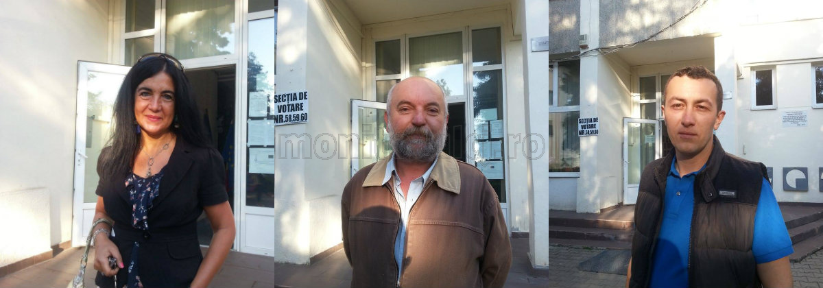 De la stânga la dreapta: primul votant